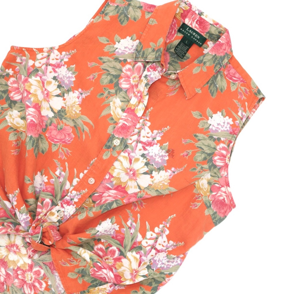 Lauren Ralph Lauren Linen Button Down Top